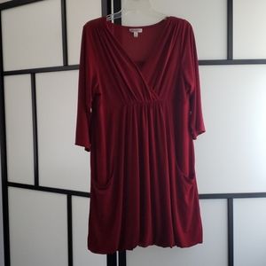 Burgundy dress